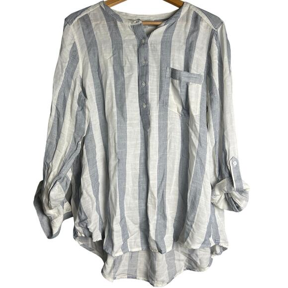 Lucky Brand NWT Size XL Striped Button Up Shirt - Picture 1 of 6